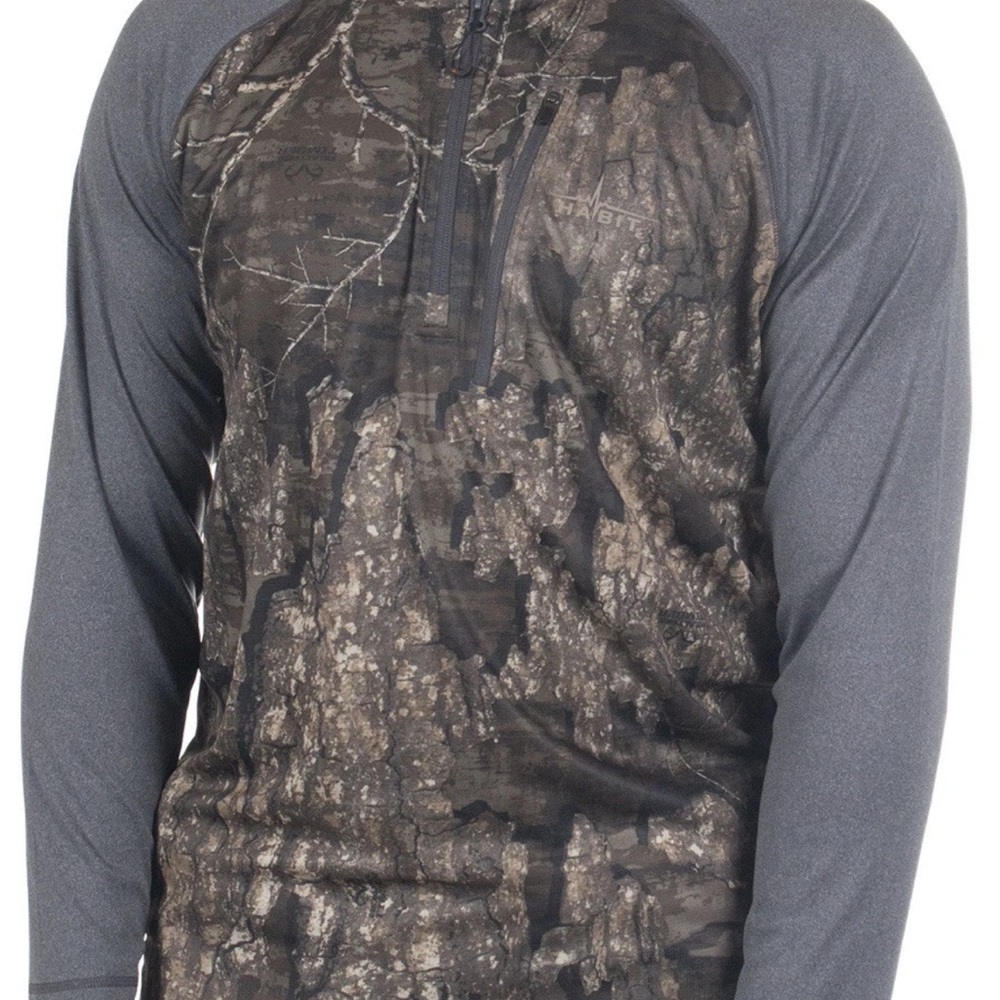 Real Tree Long Sleeve‎ 1/4 Zip Scent Inhibitor Mens Pull Over Early Season - Picture 6 of 7